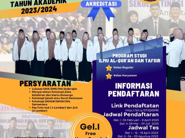 Pendaftaran Mahasiswa Baru 2023 telah dibuka