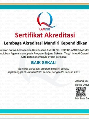 PRODI PAI STIQ KEPRI Kantongi Akreditasi Baik Sekali